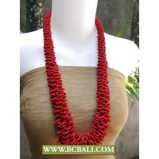 Red Corn Necklaces Beading